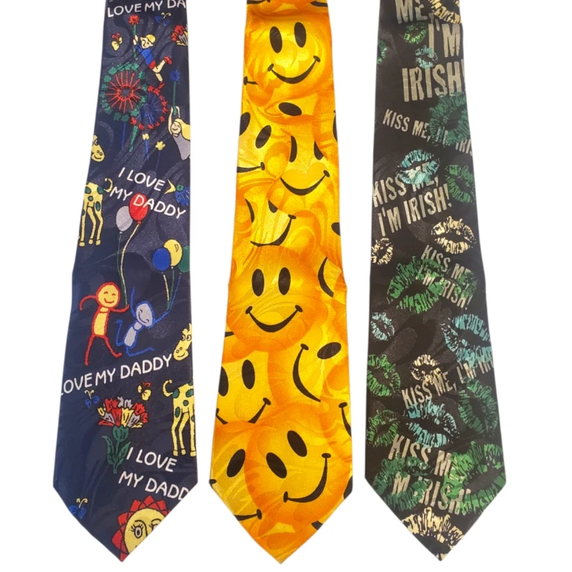 Father's Day Smiley St. Patrick's Tie #109A - Lot of 3 Novelty Neckties NWT Sale - Image 1 of 1