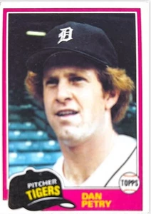 1981 Topps Baseball #59 Dan Petry Detroit Tigers Baseballkarte - Bild 1 von 2