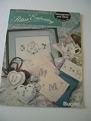 Libro Bucilla Cinta Bordado Patrón Alfabetos para Bordar Monogramas Foto 1 de 4