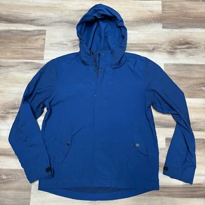 Chaqueta Everlane Para Hombre Azul Medio Cremallera Completa Con Capucha Snap Foto 1 de 4