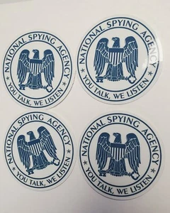 National Security Agency NSA Stickers 4 PACK LOT DEEP STATE FUNNY DECAL  - Picture 1 of 24