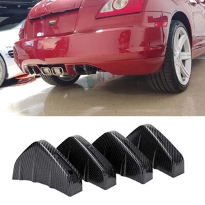 For Chrysler Crossfire Carbon Rear Bumper Diffuser Splitter Spoiler Shark Fins - Picture 1 of 17