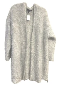 𝅺Lane Bryant Open Front Silver Metallic Eyelash Cardigan Sweater Size 22/24 3XL - Picture 1 of 5