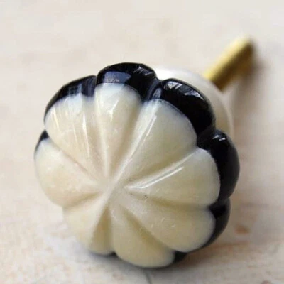 Möbelknopf Intarsien Schachbrett Natur Knochen  Möbelknöpfe Natur 76 N klein # - Bild 1 von 3