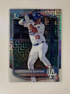 2025 Bowman Chrome Mega Mojo Refractor #BCP-115 Eduardo Quintero 1st Dodgers - Picture 1 of 2
