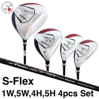 Bridgestone TourStage V562 Driver Wood Hybrid 4p Set S-Flex MITSUBISHI Graphite - Image 1 of 4