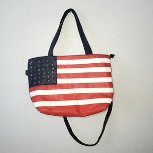 Bolso de cuero sintético con bandera de Estados Unidos con correa para bolso de hombro - Imagen 1 de 7