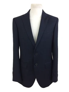 M&S Men's Suit Blazer Jacket Size 40" Chest Short Navy Slim Fit Stretch New F1 - Picture 1 of 11