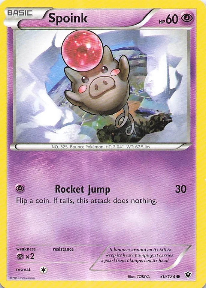 Spoink Common XY - Fates Collide 30/124 LP Normal - Image 1 of 2