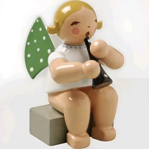Wendt & Kühn Engel mit Klarinette sitzend blond 650/41a Orchesterengel - NEU - Picture 1 of 1