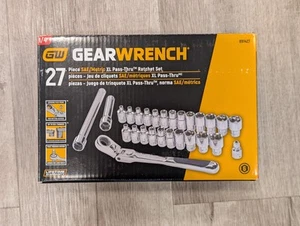 GEARWRENCH 27pc 1/4" Pass-Thru 6pt SAE/Metric Socket Tool Set 891427 - Picture 1 of 1