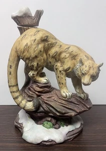 1980 Ezra Brooks Porcelain Snow Leopard Whiskey Decanter - Picture 1 of 14