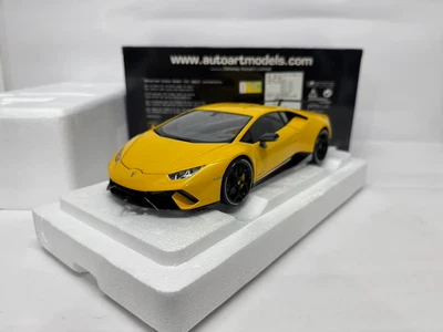 AUTOart 1/18  LAMBORGHINI HURACAN Performante LP610 YELLOW Resin car model - Image 1 of 4