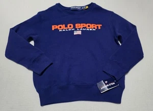 Boys Ralph Lauren By Polo Blue/Orange Sweat Shirt Size M 8/10 NWT $59.50 - Picture 1 of 8