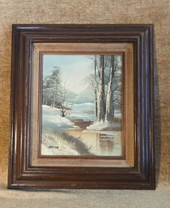 De Colección Pintura al Óleo Paisaje Original Invierno Grueso Marco Madera Maciza Firmado Artista - Imagen 1 de 13