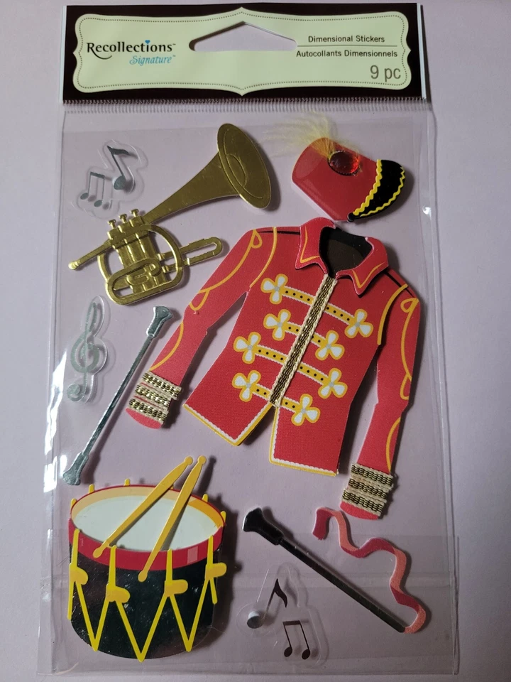 Recollections 3D Scrapbooking Stickers Marching Band Music School Foto 1 de 1