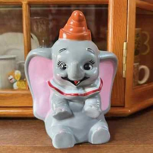 Dumbo Gray Elephant Red Hat 16CM Money Box Collectible Ornament Vintage Doll - Picture 1 of 7