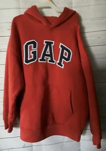 Gap Hooded Pullover Sweater Boys Size L-10 Red Long Sleeves - Picture 1 of 4