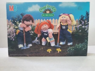 Vintage 1984 MB Cabbage Patch KIds 100 Piece Jigsaw Puzzle 16" x 11" Ages 5-10 - Image 1 of 4