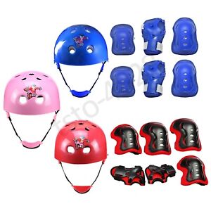 Helmet Protective Gear Elbow Knee Wrist Pads for 3-16 kids Youth Roller Skating