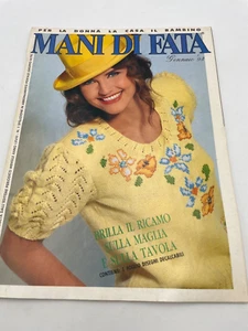 Mani di Fata gennaio 1993 ricamo sulla maglia e in tavola - Picture 1 of 3