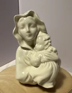 Estatua Busto Virgen y Niño De Colección Firmada y Numerada Hecha en Italia Espiritual 5 - Imagen 1 de 8
