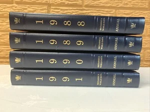 ENCYCLOPEDIA BRITANNICA ANNUAL WORLD DATA BOOK OF THE YEAR LEATHER 1988 - 1991 - Imagen 1 de 10