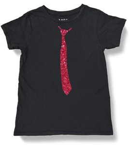 NEU JUGEND KINDER DRUCK KRAWATTE KRAWATTE GLITZER LUSTIG VORGESCHRUMPFT BAUMWOLLE SÜSS T-SHIRT - Bild 1 von 6