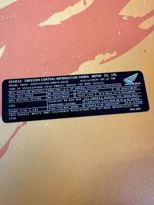 Honda TRX400EX Emission Decal - Picture 1 of 2