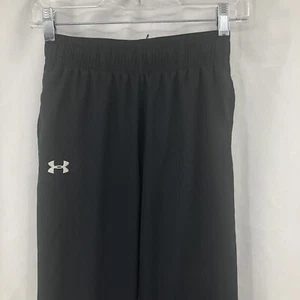 Under Armour Loose Girls Pregame Woven Warm-Up Pants Black 1277169 Youth Small - Picture 1 of 4