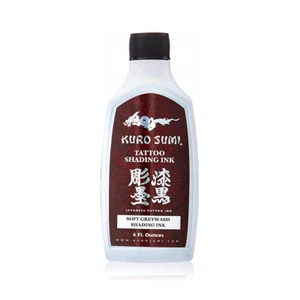 Kuro Sumi Tattoo Ink - SOFT GREY WASH - 6oz bottle - Shading black greywash - Picture 1 of 4