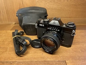 *Near Mint* Pentax ESII ES II Black Film Camera SMC Takumar 50mm F/1.4 from JPN - Bild 1 von 20