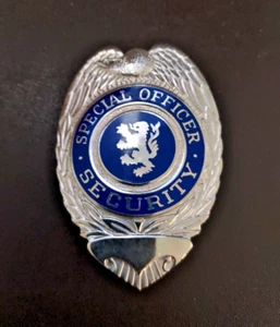 Vintage Obsolete "Special Officer Security" Badge Silver Tone - Heavy - Picture 1 of 11