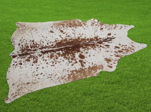 100% New Cowhide Rugs Area Cow Skin Leather (48" x 45") Cow hide SA-494 - Picture 1 of 3