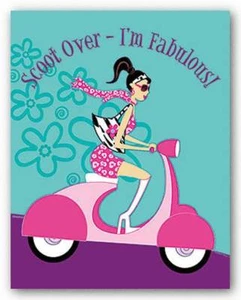 Scoot Over I'm Fabulous! Estampado artístico de Alece Birnbach 11x14 - Imagen 1 de 1