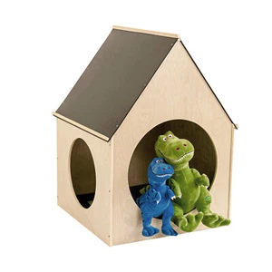 Jooyes Kids Wooden Cubby House Playhouse With Blackboard Roof - Picture 1 of 7