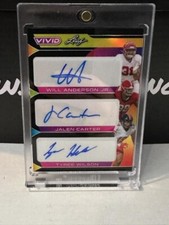 2023 Leaf Vivid Will Anderson Jr Jalen Carter Tyree Wilson Black Rookie Auto /5