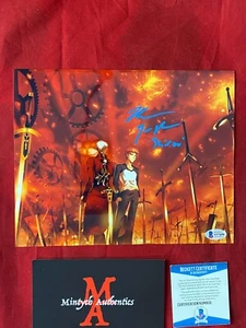 Foto firmata Bryce Papenbrook 8x10 Fate Stay Night Shirou anime BECKETT COA - Foto 1 di 1