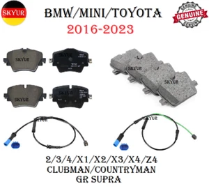 Front and Rear Brake Pad Sets W/Sensors For 2016-2023 BMW, MINI And Toyota Supra - Picture 1 of 5