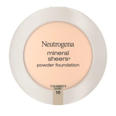 Neutrogena Mineral Sheers Powder Foundation, Classic Ivory 10,.34 oz.. - Image 1 of 4