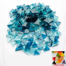 200g Stained Glass Kit Bulk Mosaic Tiles Triangle Shape DIY Craft Flowerpot Red