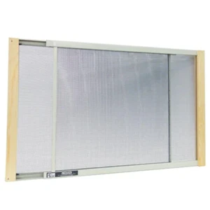 37 in. x 10 in. Grey Aluminum Adjustable Window Screen - Picture 1 of 1