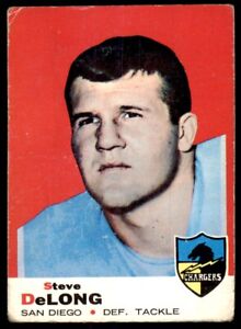 1969 TOPPS STEVE DELONG SAN DIEGO CHARGERS #129