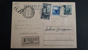 INTERO POSTALE REPUBBLICA BELLA AFFRANCATURA ALTO VALORE GUARDARE - Foto 1 di 3