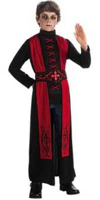 Deluxe Gothic Priest Boys Red Black Robe Costume, Rubies 881447 - Image 1 of 4