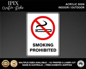SMOKING PROHIBITED - PROHIBITION | ACRYLIC | SIGN | HEALTH & SAFETY - Bild 1 von 6