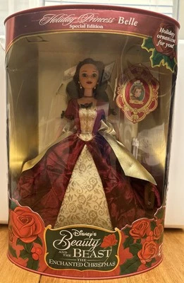 Muñeca Barbie Princesa Bella 1997 Disney Holiday - La Bella y la Bestia TOTALMENTE NUEVA Foto 1 de 4