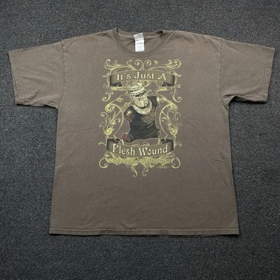 Camiseta De Colección Monty Python El Santo Grial Talla XL Marrón Para Hombres Película Divertida Y2K Foto 1 de 4