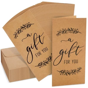 36 Pack Money Cards with Envelopes, A Gift for You Cards, Kraft Paper, 3.5x7.25" - Picture 1 of 10