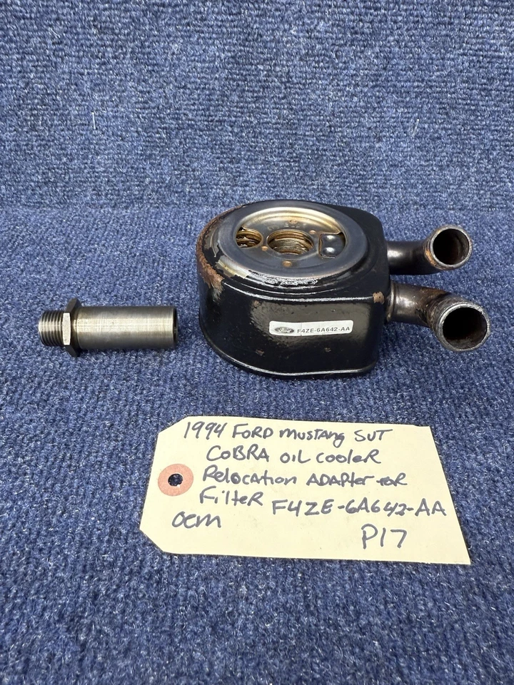 Bloque enfriador de aceite 94-95 Ford Mustang Svt Cobra Ford SBF 5.0 5.8 302 351 FABRICANTE DE EQUIPOS ORIGINALES SN95 Foto 1 de 4